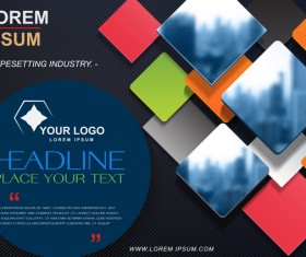 Company brochure cover modern design vector 03