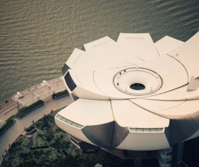 Contemporary architecture on sea view Stock Photo