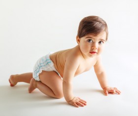 Crawling baby Stock Photo