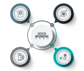Creative circles infographic template vectors 02