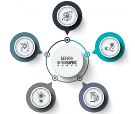 Creative circles infographic template vectors 03