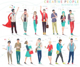 Creative people business design vector 01