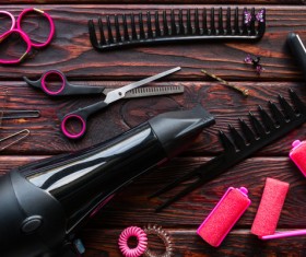 Curly hair perm hair tools Stock Photo 03