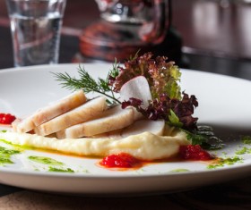 Delicious fish dish Stock Photo 02