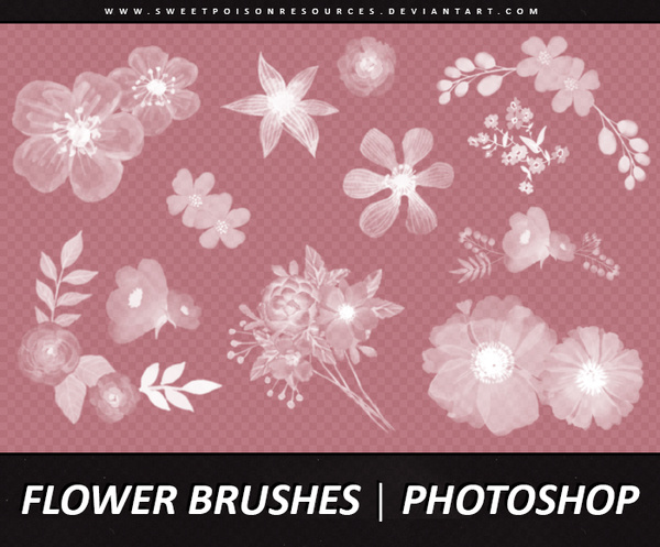 Different Flower Photoshop Brushes