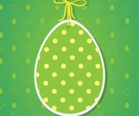 Easter egg tag with easter seamless pattern vector 01