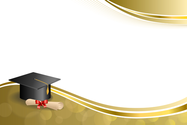 Education diploma with graduation cap and abstract background vector 07  free download