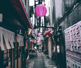 Empty narrow path Stock Photo
