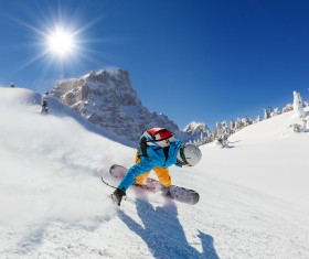 Exciting alpine skiing Stock Photo 01