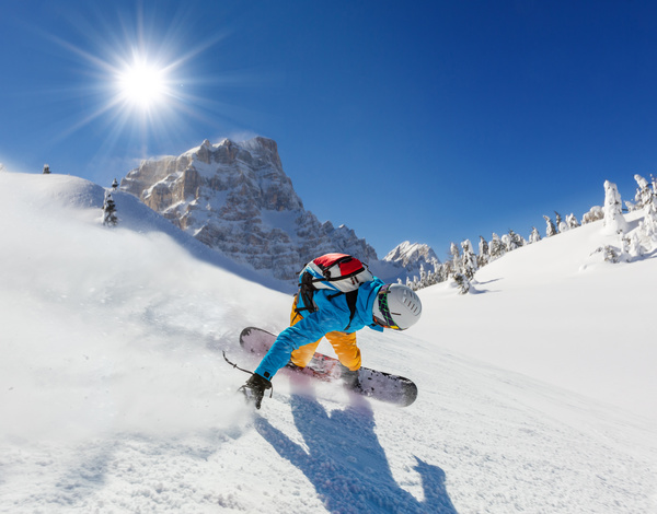 Exciting alpine skiing Stock Photo 01