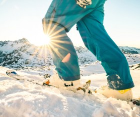Exciting alpine skiing Stock Photo 04