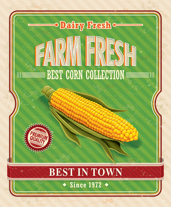 Farm fresh poster vector