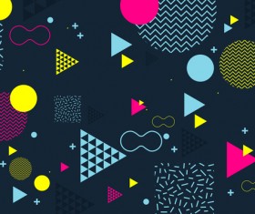 Fashion geometric shapes combination backgrounds vector 01