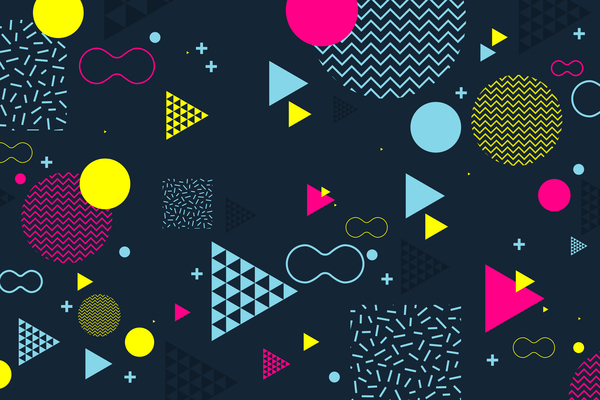 Fashion geometric shapes combination backgrounds vector 01