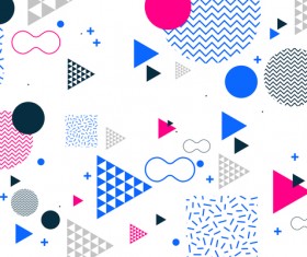 Fashion geometric shapes combination backgrounds vector 02