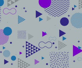 Fashion geometric shapes combination backgrounds vector 04