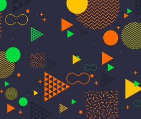 Fashion geometric shapes combination backgrounds vector 05