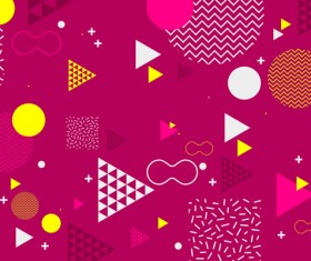 Fashion geometric shapes combination backgrounds vector 06