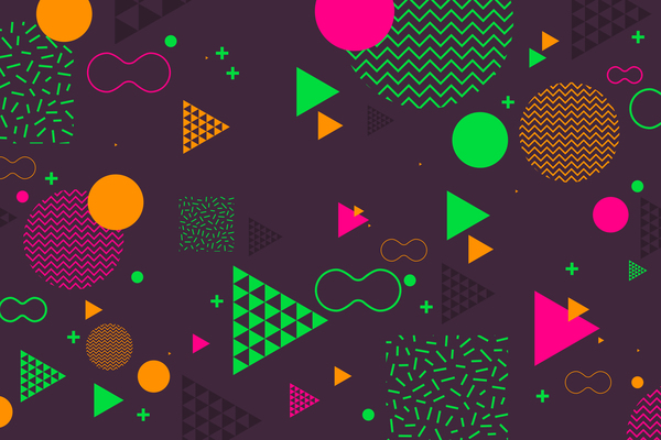 Fashion geometric shapes combination backgrounds vector 08