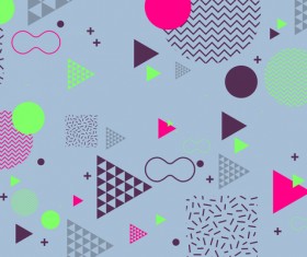 Fashion geometric shapes combination backgrounds vector 09