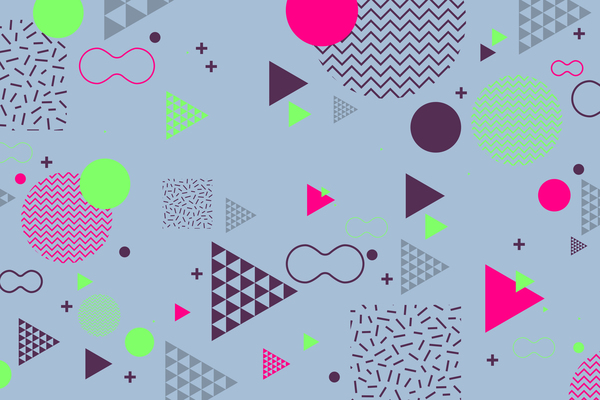 Fashion geometric shapes combination backgrounds vector 09