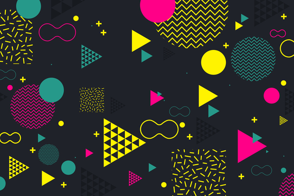 Fashion geometric shapes combination backgrounds vector 10