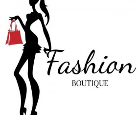 Girl with fashion boutique illustration vector 07 free download