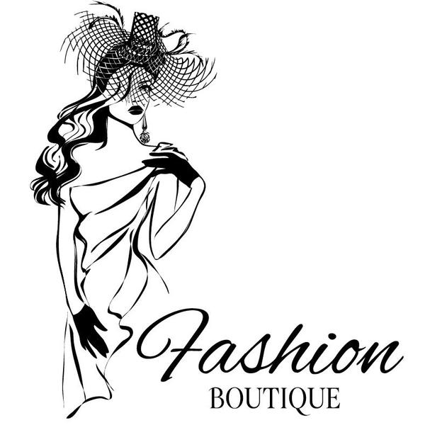Fashion girl boutique vector design 05 free download