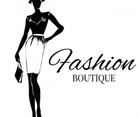 Fashion girl boutique vector design 06