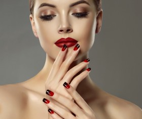 Fashion make-up female model Stock Photo 01