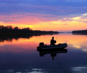 Fishing enthusiasts Stock Photo