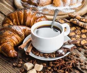 Fragrant coffee breakfast Stock Photo