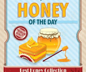 Fresh honey poster vector