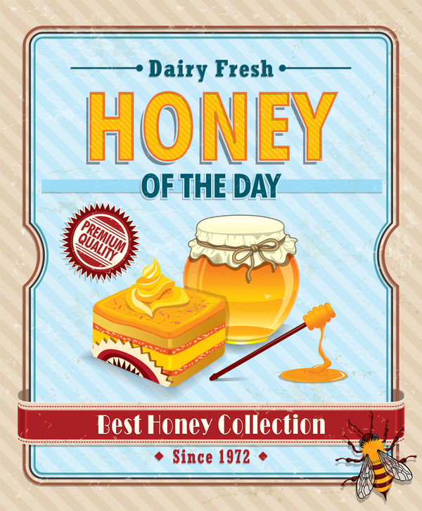 Fresh honey poster vector