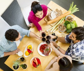 Friends family reunion Stock Photo 01