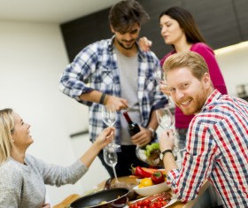 Friends family reunion Stock Photo 02