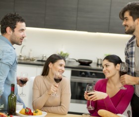 Friends family reunion Stock Photo 03