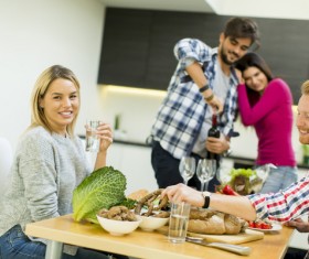 Friends family reunion Stock Photo 06