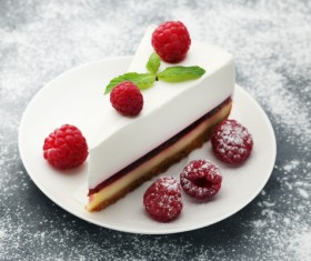 Fruit decorated cheesecake Stock Photo 03