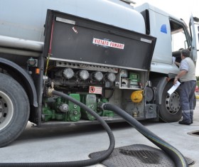 Fuel tank car Stock Photo