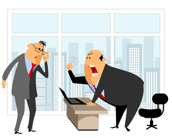 Funny cartoon professional staff of office vector 02