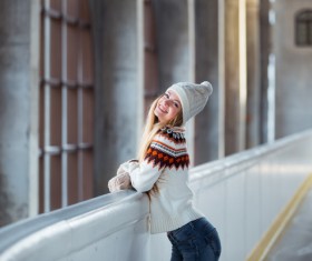 Girl on skating rink Stock Photo 06