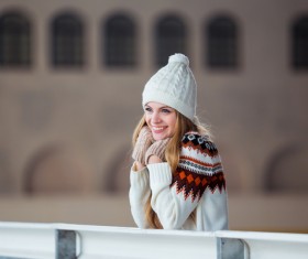 Girl on skating rink Stock Photo 08