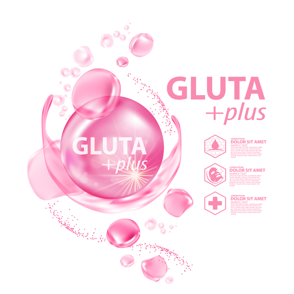 Gluta plus advertising poster template vector 08