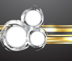 Golden elements with black background vector