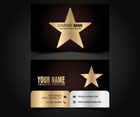 Golden with black luxury business card template vector 07