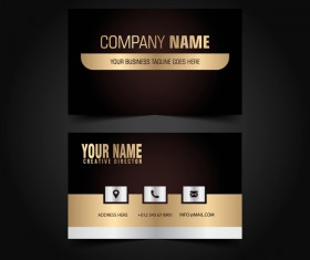 Golden with black luxury business card template vector 09