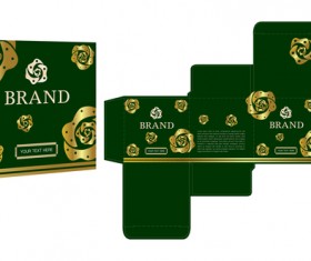Green pakeage box template vector material 03