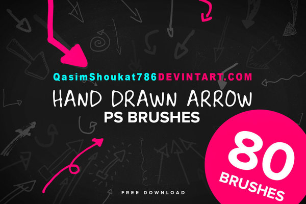 Hand Drawn Arrows Photoshop Brushes