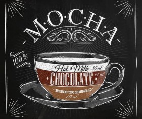 Hand drawn drink poster template vector 01